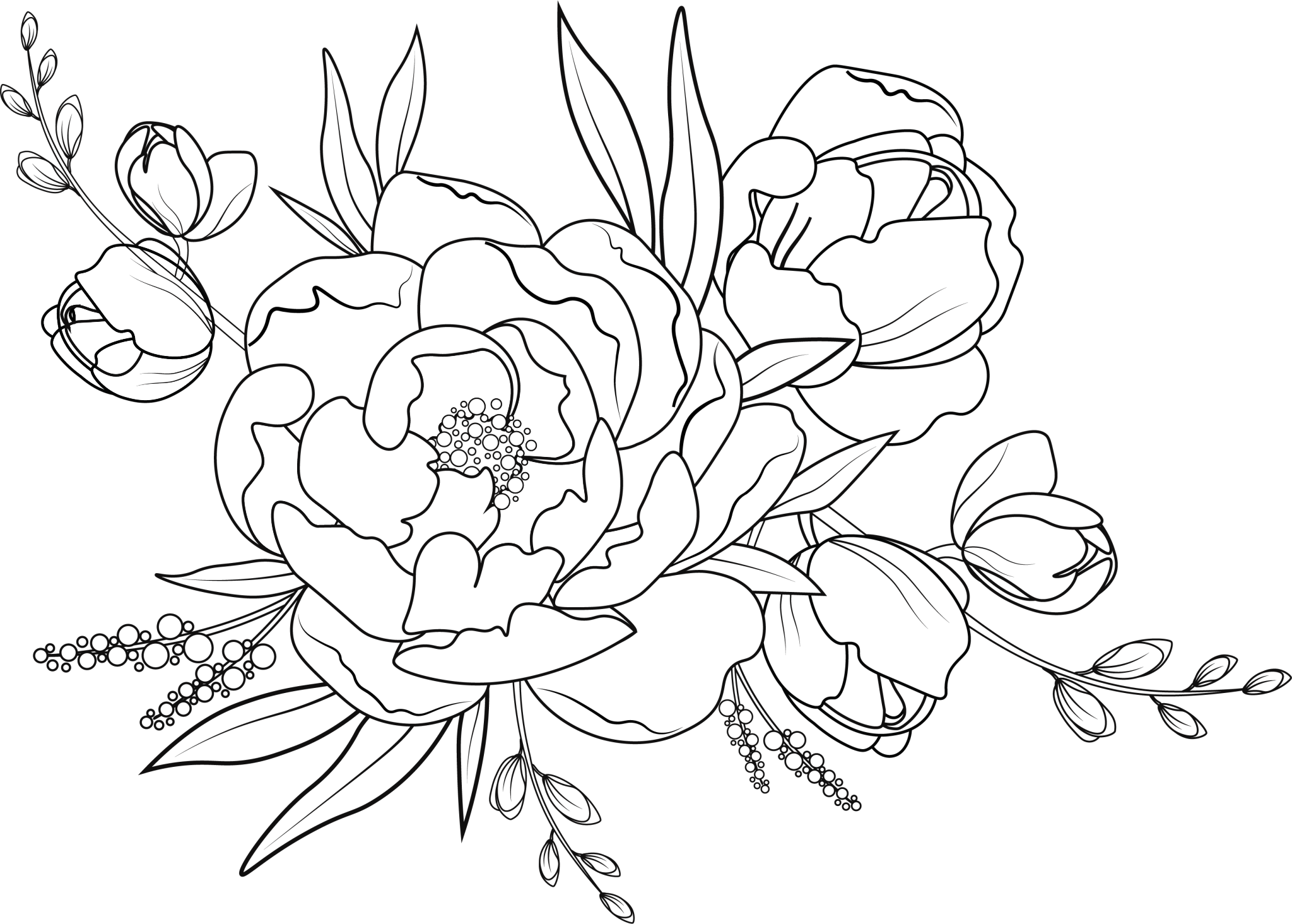 flower line drawing